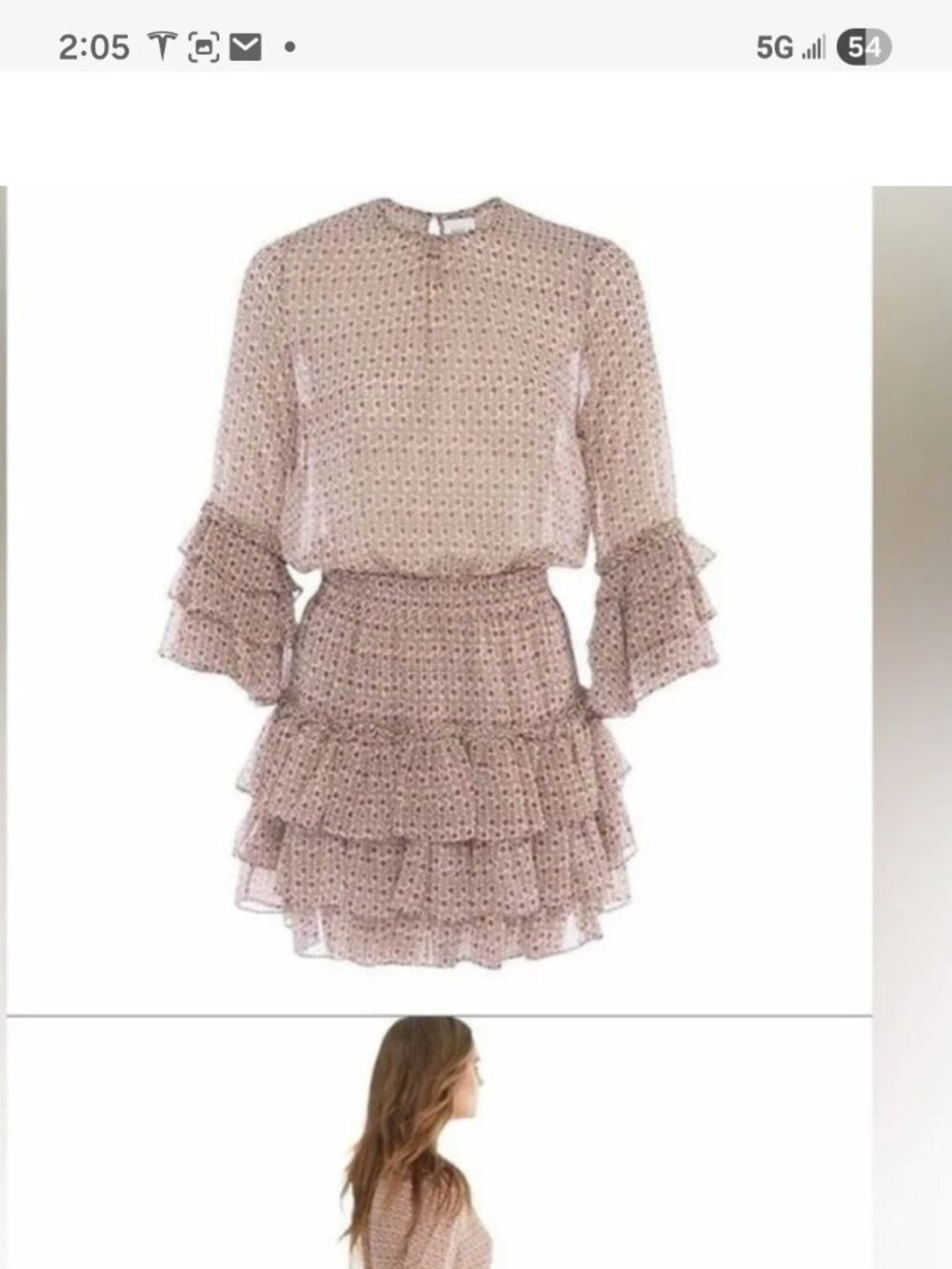 Misa Los Angeles Pink Tiered Ruffle Mini Dress